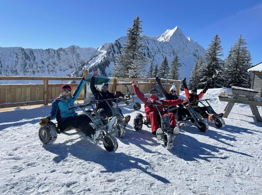 Dans Residence Neuve Le Snow Roc Sur Les Pistes, Grand Studio Cosy 5 Pers Avec Terrasse Panoramique, Sauna, Wifi Saint-Jean-dʼAulps エクステリア 写真
