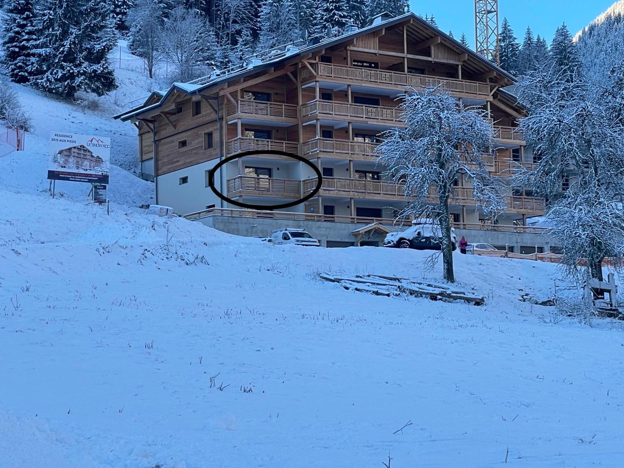 Dans Residence Neuve Le Snow Roc Sur Les Pistes, Grand Studio Cosy 5 Pers Avec Terrasse Panoramique, Sauna, Wifi Saint-Jean-dʼAulps エクステリア 写真