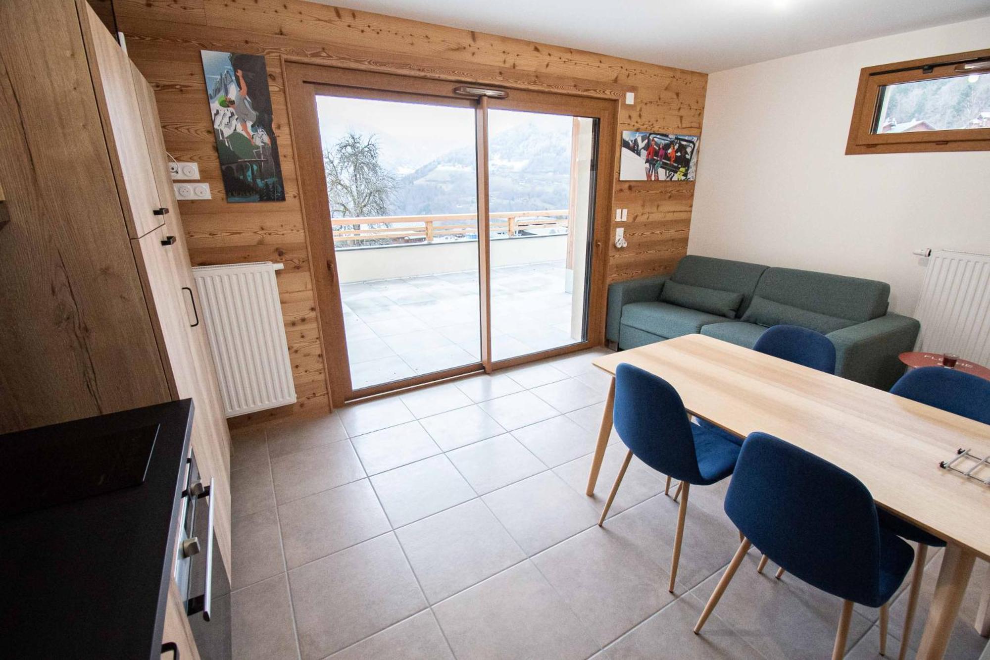 Dans Residence Neuve Le Snow Roc Sur Les Pistes, Grand Studio Cosy 5 Pers Avec Terrasse Panoramique, Sauna, Wifi Saint-Jean-dʼAulps エクステリア 写真
