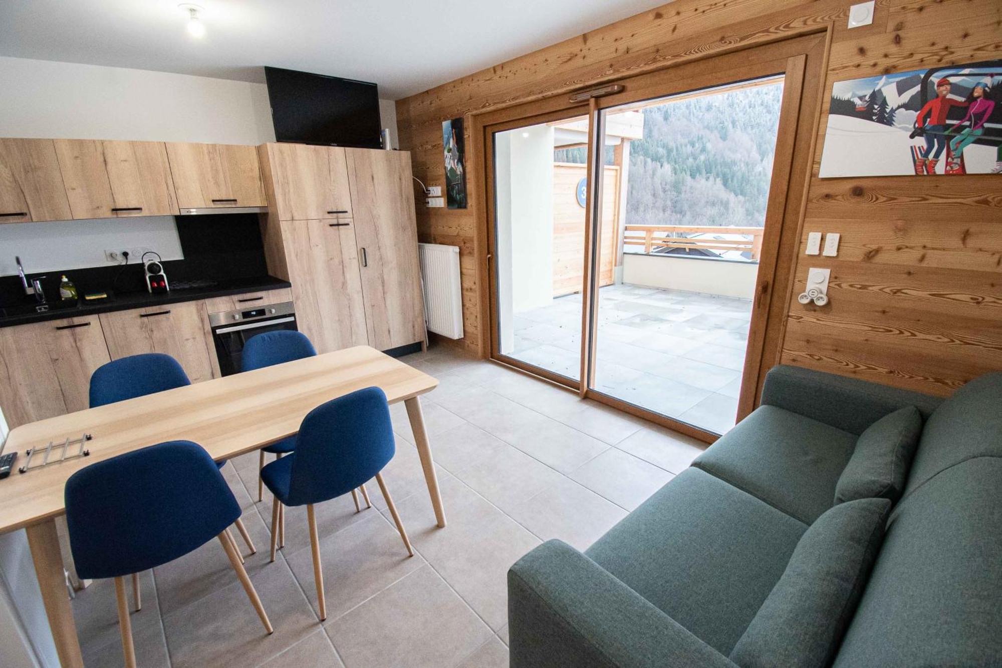 Dans Residence Neuve Le Snow Roc Sur Les Pistes, Grand Studio Cosy 5 Pers Avec Terrasse Panoramique, Sauna, Wifi Saint-Jean-dʼAulps エクステリア 写真