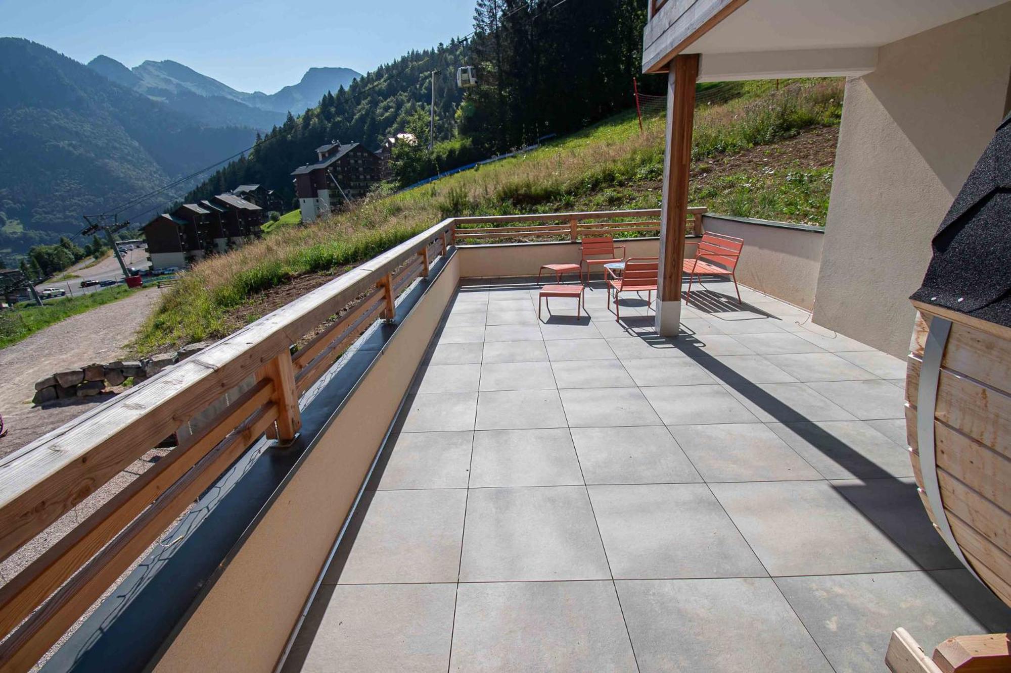 Dans Residence Neuve Le Snow Roc Sur Les Pistes, Grand Studio Cosy 5 Pers Avec Terrasse Panoramique, Sauna, Wifi Saint-Jean-dʼAulps エクステリア 写真